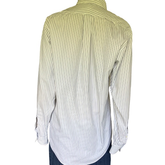 Lands' End: 15/34 Men's Long-Sleeve Buttondown No Iron Pinpoint Shirt - Picture 3 of 7